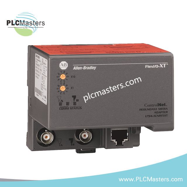 وحدة محول Allen-Bradley 1794-ACNR15XT FLEX I/O-XT للتحكم الشبكي ControlNet الاحتياطية