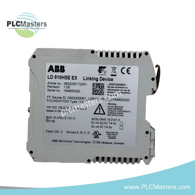 Dispositivo de enlace ABB LD810HSEEX 3BSE091722R1