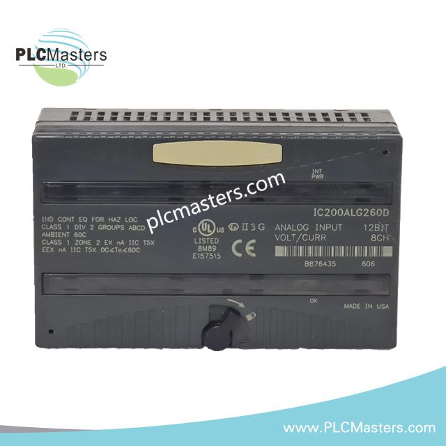 GE IC200ALG260D IC200ALG260E IC200ALG260H Analog Input Module